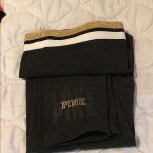 Pink VS  leggings charcoal color